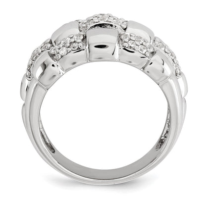 Sterlingsilber Gemustert Ring (size 6 Nur)