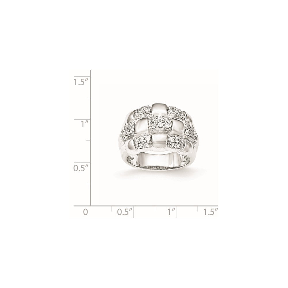 Sterlingsilber Gemustert Ring (size 6 Nur)