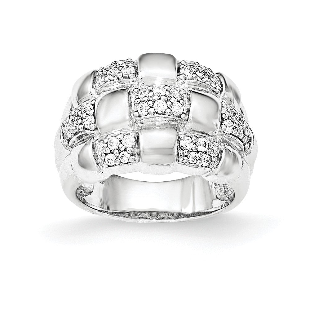 Sterlingsilber Gemustert Ring (size 6 Nur)