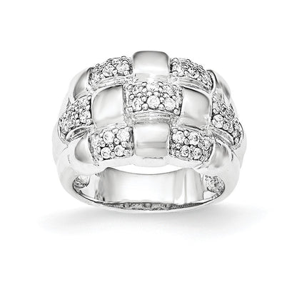 Sterlingsilber Gemustert Ring (size 6 Nur)