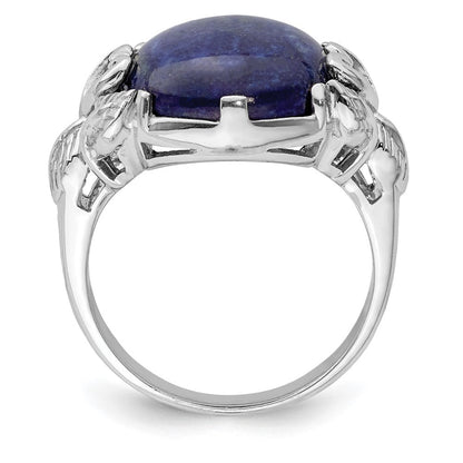 Sterlingsilber Rhodiniert Lapis Lazuli Ring
