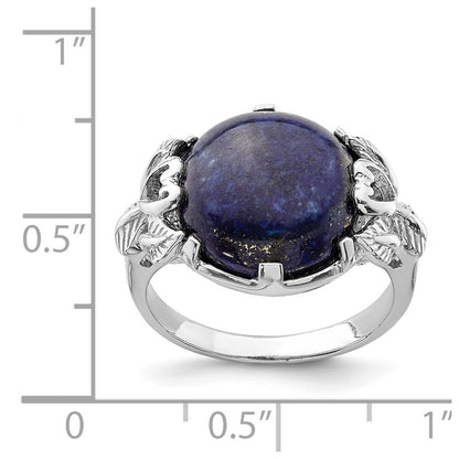 Sterlingsilber Rhodiniert Lapis Lazuli Ring