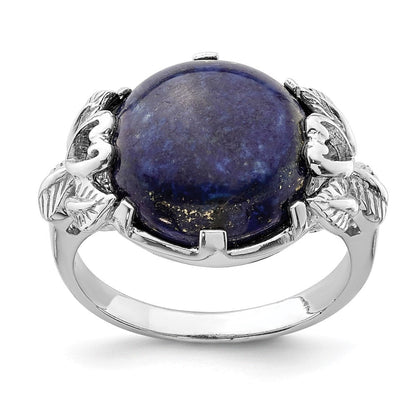Sterlingsilber Rhodiniert Lapis Lazuli Ring