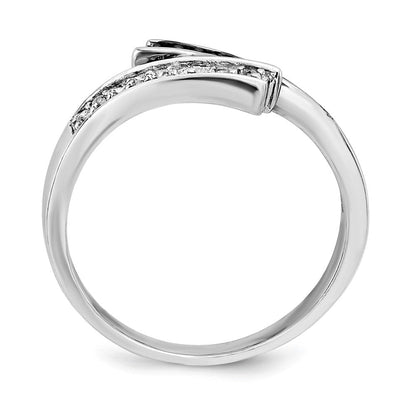 Sterlingsilber Poliert Zirkonia & Blau Glas Stein Ring (size 6 Nur)