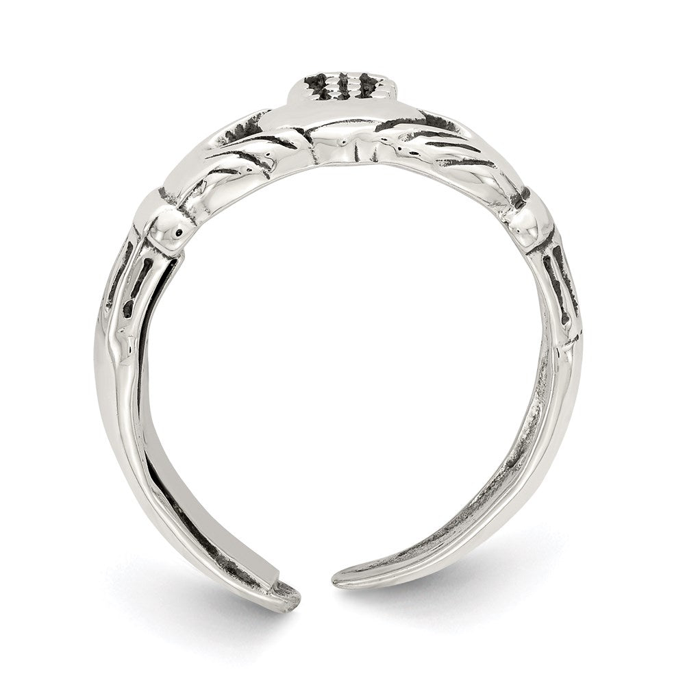 Sterlingsilber Claddagh Zehenring