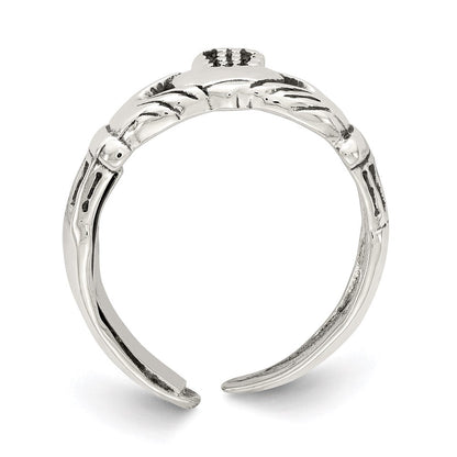 Sterlingsilber Claddagh Zehenring