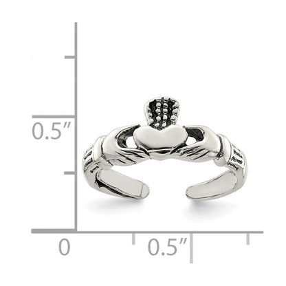Sterlingsilber Claddagh Zehenring