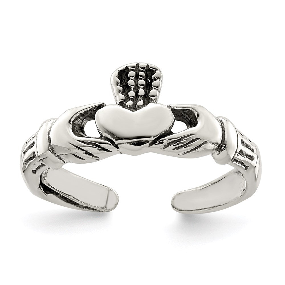 Sterlingsilber Claddagh Zehenring