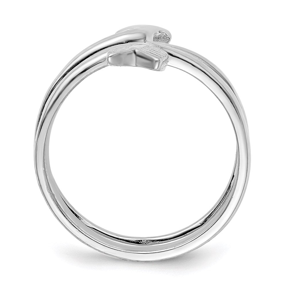 Sterlingsilber Rhodiniert Pfeil Wickel Zehenring