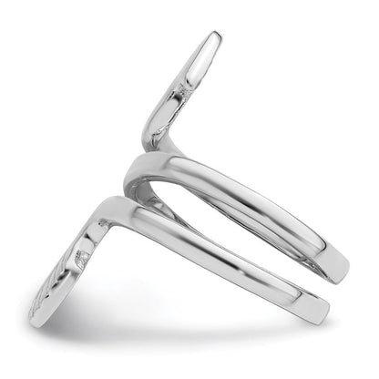 Sterlingsilber Rhodiniert Pfeil Wickel Zehenring