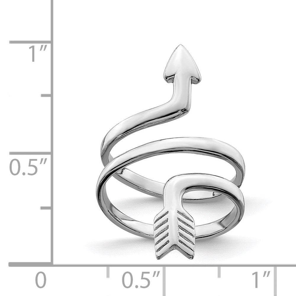 Sterlingsilber Rhodiniert Pfeil Wickel Zehenring