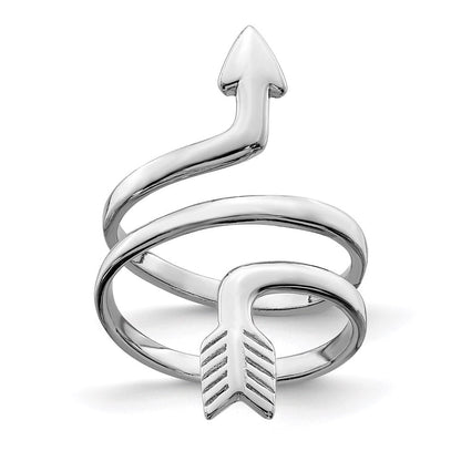Sterlingsilber Rhodiniert Pfeil Wickel Zehenring