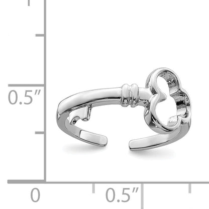 Sterlingsilber Rhodiniert Key Zehenring