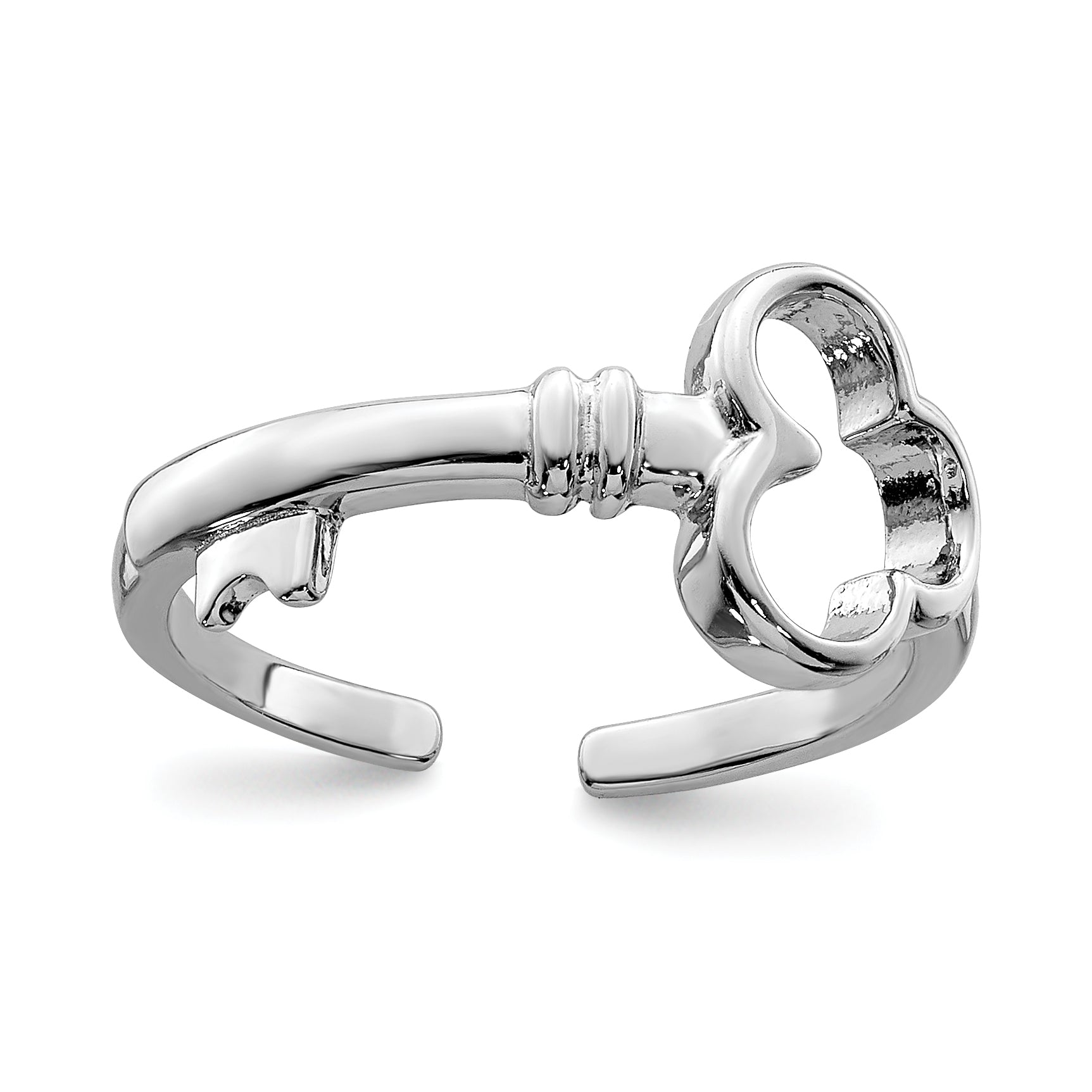 Sterlingsilber Rhodiniert Key Zehenring