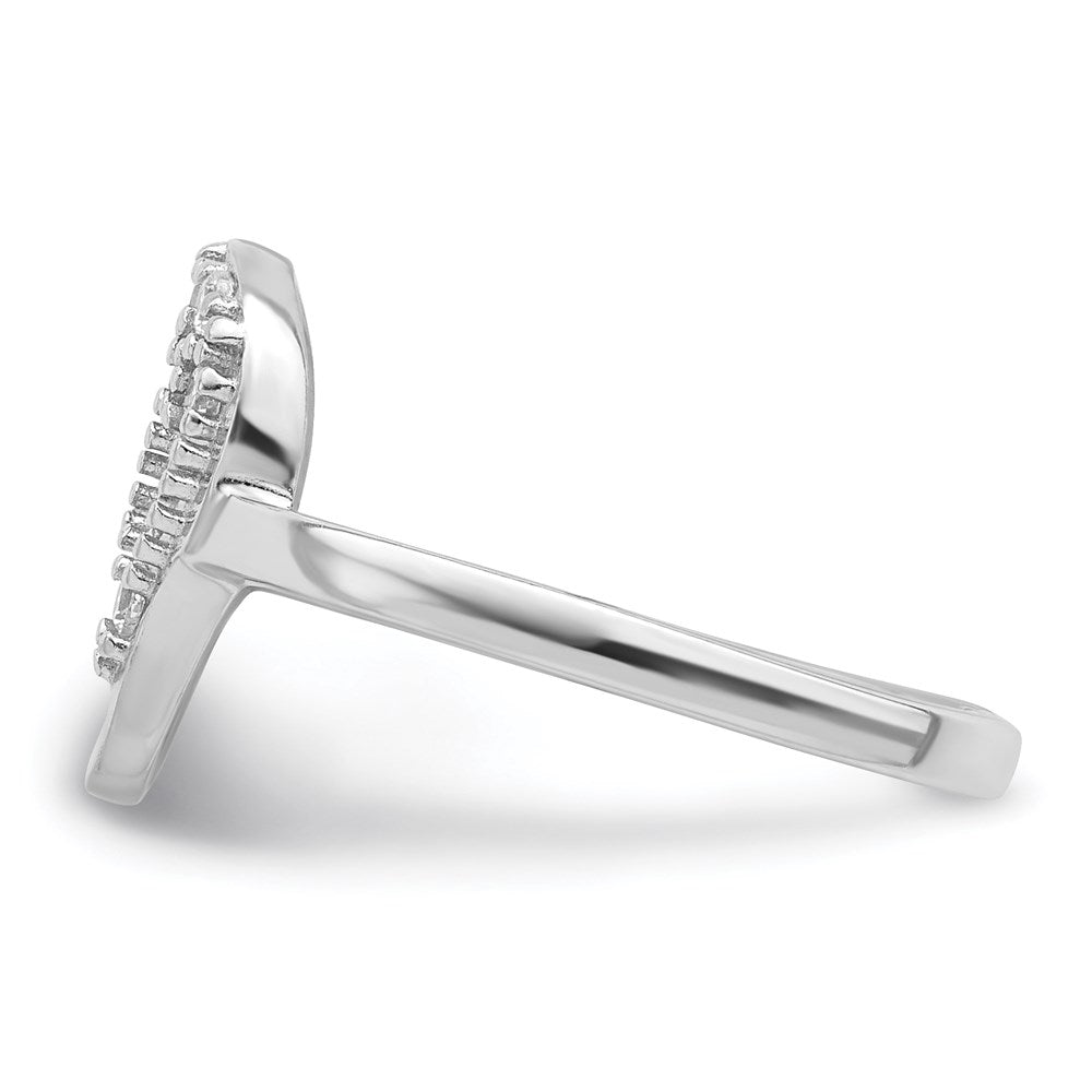 Sterlingsilber Rhodiniert Zirkonia Totenkopf Zehenring