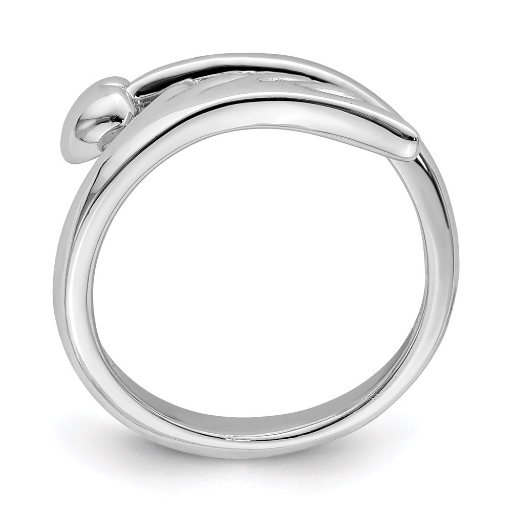 Sterlingsilber Rhodiniert Herz Flügel Zehenring