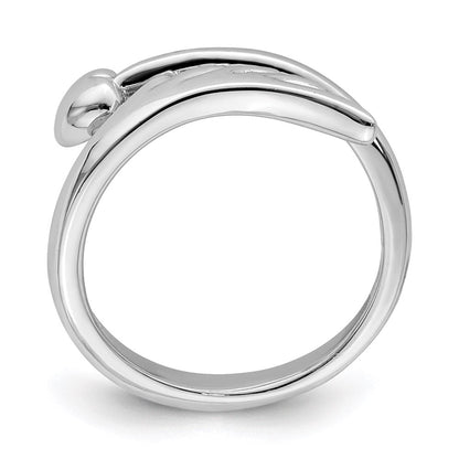 Sterlingsilber Rhodiniert Herz Flügel Zehenring