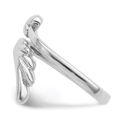 Sterlingsilber Rhodiniert Herz Flügel Zehenring