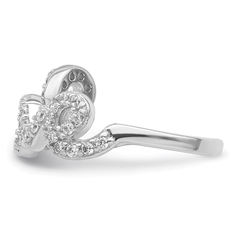 Sterlingsilber Rhodiniert Zirkonia Liebe Zehenring