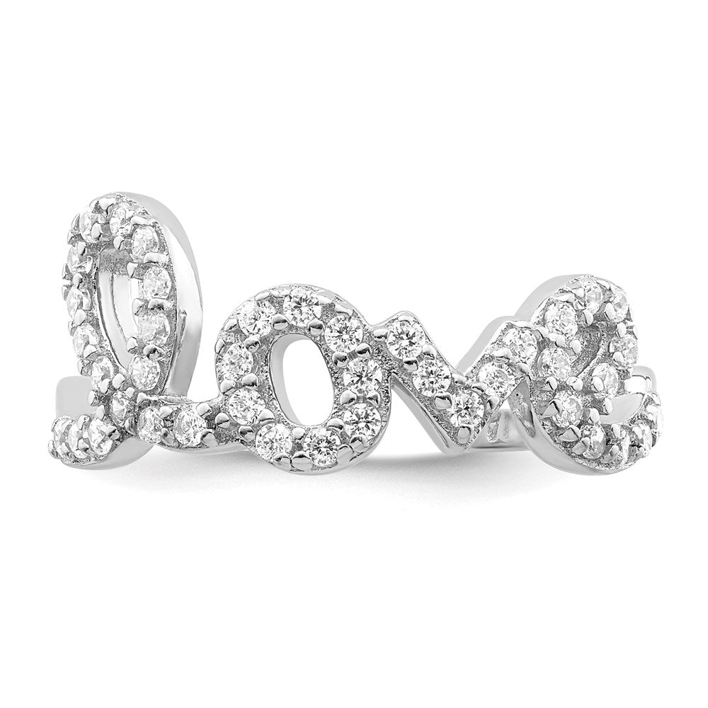 Sterlingsilber Rhodiniert Zirkonia Liebe Zehenring