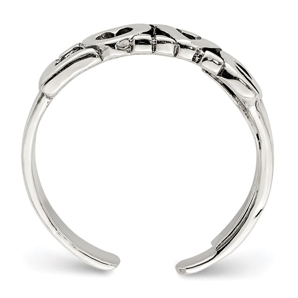 Sterlingsilber Antikisiert Liebe Zehenring