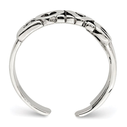Sterlingsilber Antikisiert Liebe Zehenring