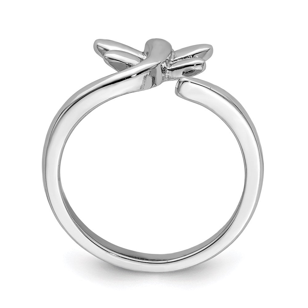 Sterlingsilber Rhodiniert Libelle Zehenring