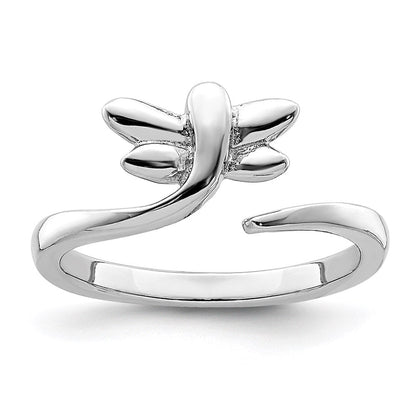 Sterlingsilber Rhodiniert Libelle Zehenring