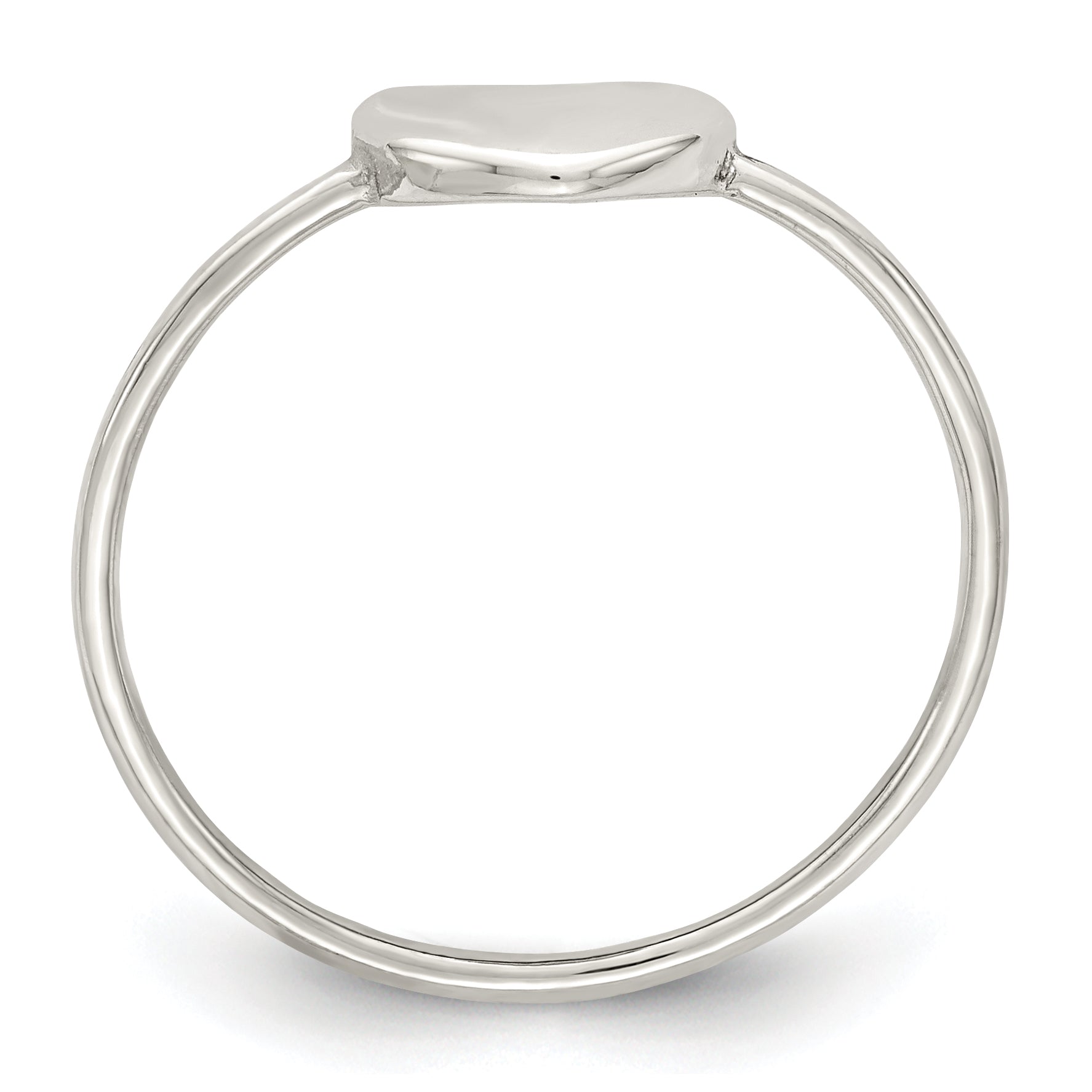 Sterlingsilber Poliert Herz Ring