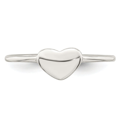 Sterlingsilber Poliert Herz Ring