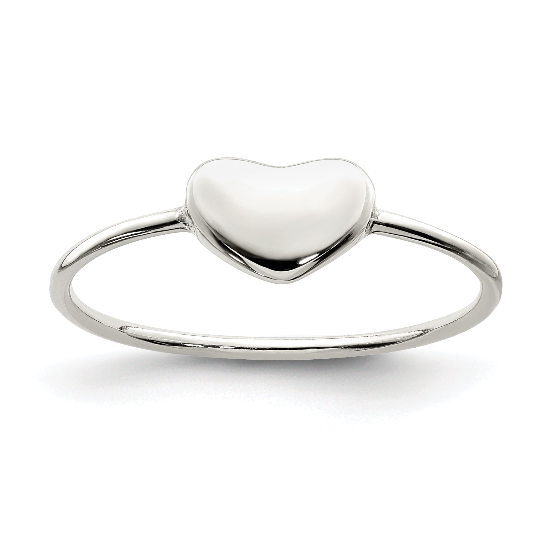 Sterlingsilber Poliert Herz Ring