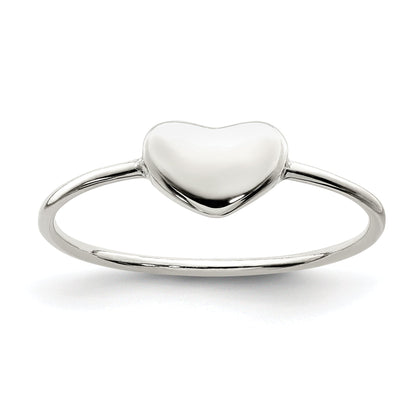 Sterlingsilber Poliert Herz Ring