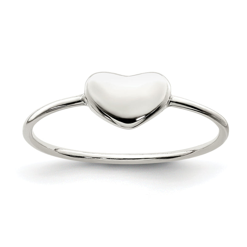 Sterlingsilber Poliert Herz Ring