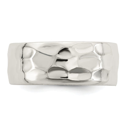 Sterlingsilber Gehämmert Poliert Ring
