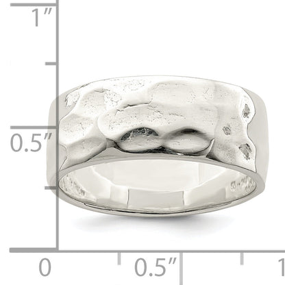 Sterlingsilber Gehämmert Poliert Ring