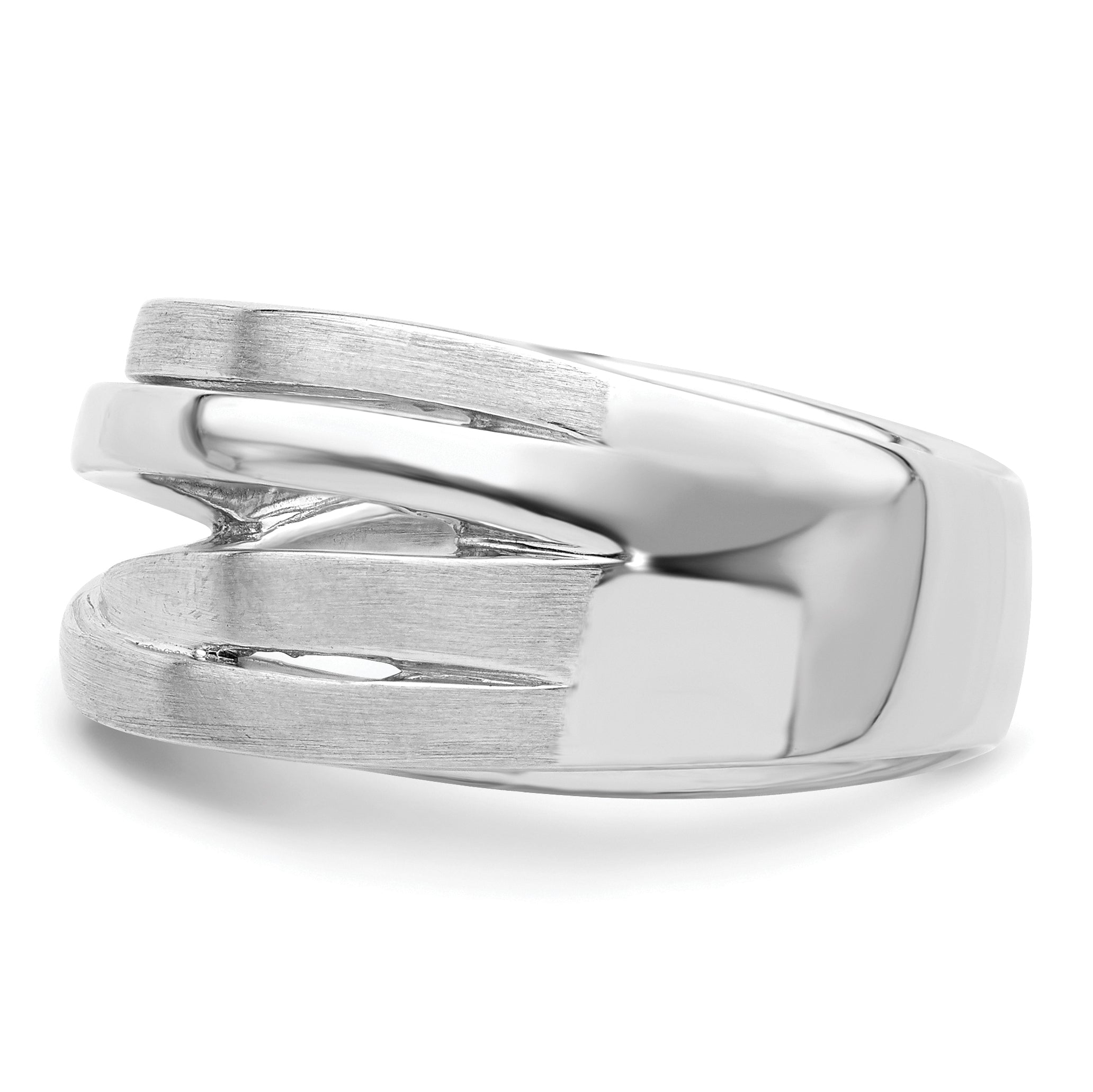 Sterlingsilber Rhodiniert Gebürstet Ring