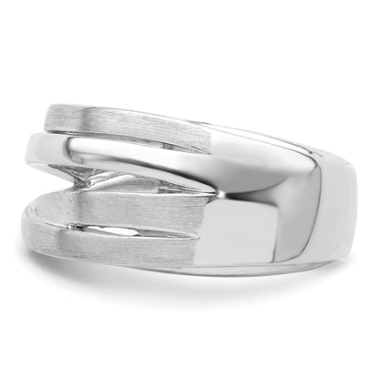 Sterlingsilber Rhodiniert Gebürstet Ring