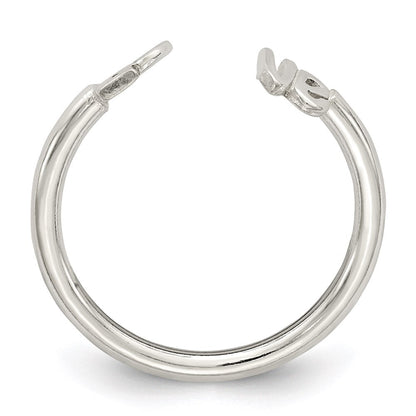 Sterlingsilber Poliert 'love' Verstellbar Ring