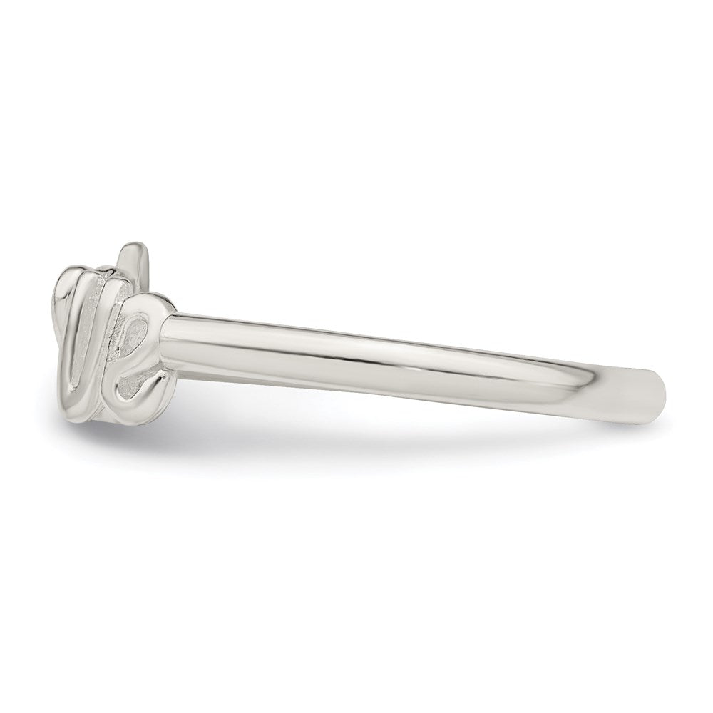 Sterlingsilber Poliert 'love' Verstellbar Ring