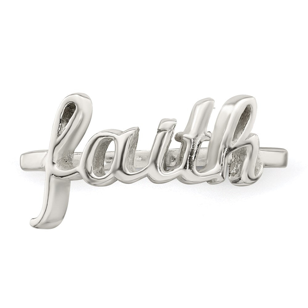 Sterlingsilber Poliert 'faith' Ring