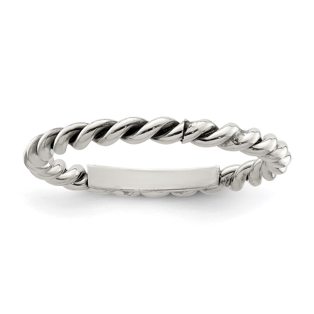 Sterlingsilber Antikisiert Gedreht 1.75mm Damen Ring