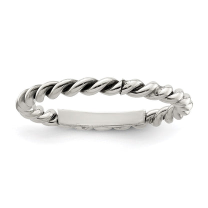 Sterlingsilber Antikisiert Gedreht 1.75mm Damen Ring