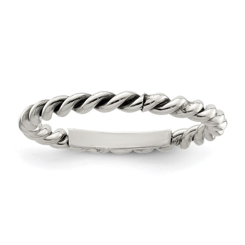 Sterlingsilber Antikisiert Gedreht 1.75mm Damen Ring