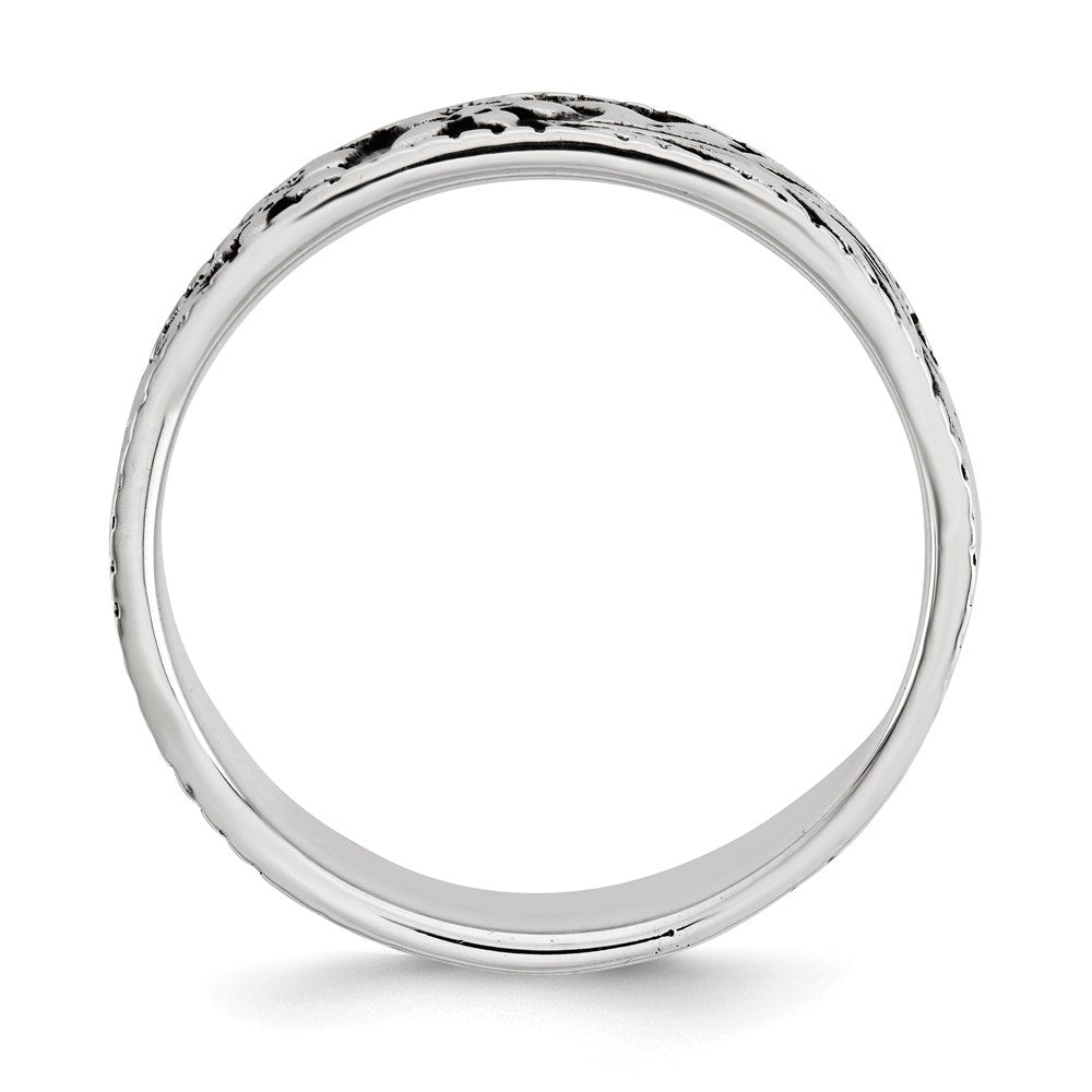 Sterlingsilber Antikisiert Blumen Ring