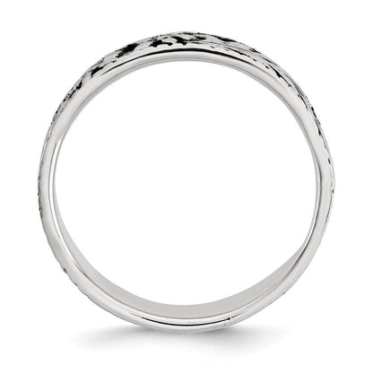 Sterlingsilber Antikisiert Blumen Ring