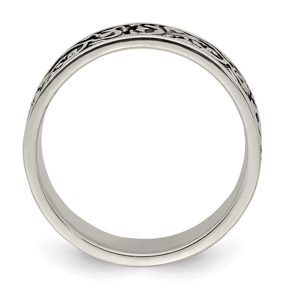 Sterlingsilber Poliert und Antikisiert Filigran Damen Ring