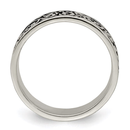 Sterlingsilber Poliert und Antikisiert Filigran Damen Ring