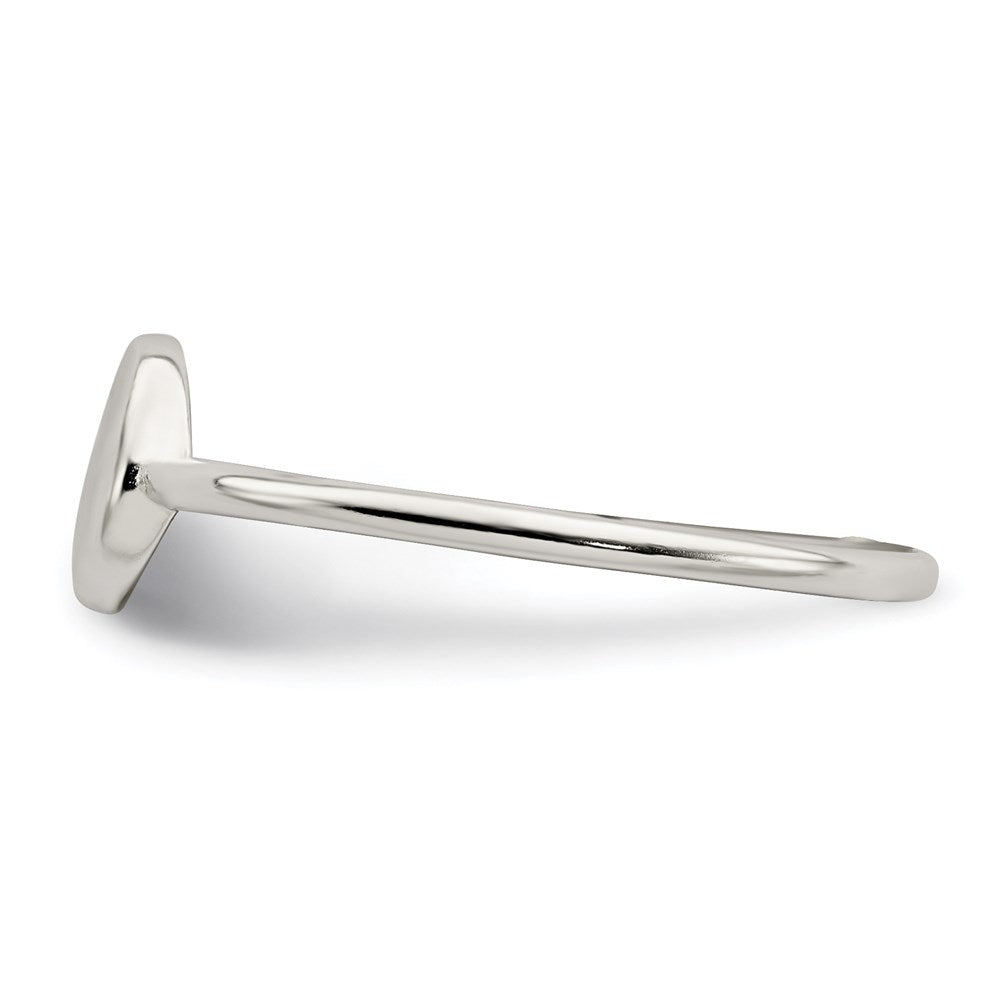 Sterlingsilber Poliert Kreis Ring