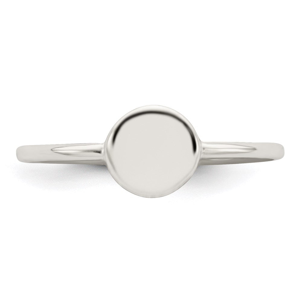 Sterlingsilber Poliert Kreis Ring