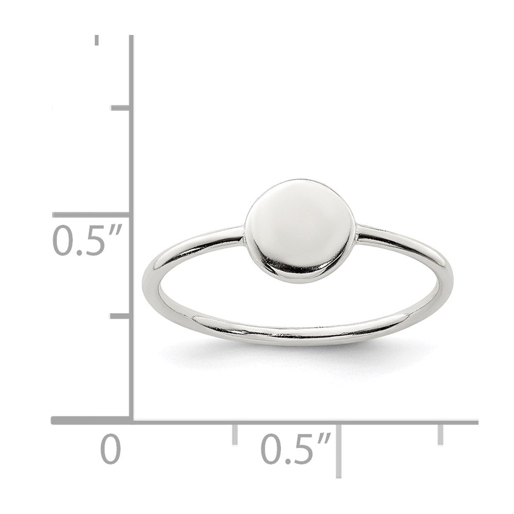 Sterlingsilber Poliert Kreis Ring